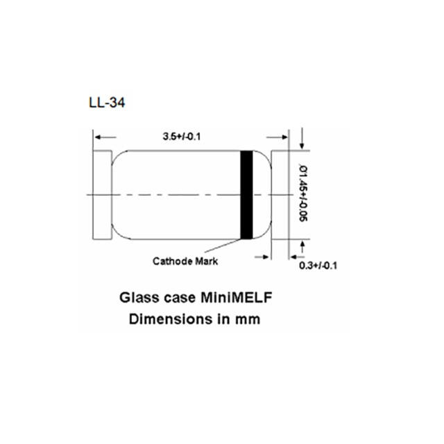 玻璃圓柱 LL-34 ZMM5V1穩壓二極管 